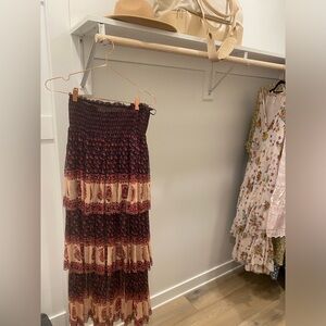 Authentic Zimmermann tiered boho maxi strapless dress. Great condition